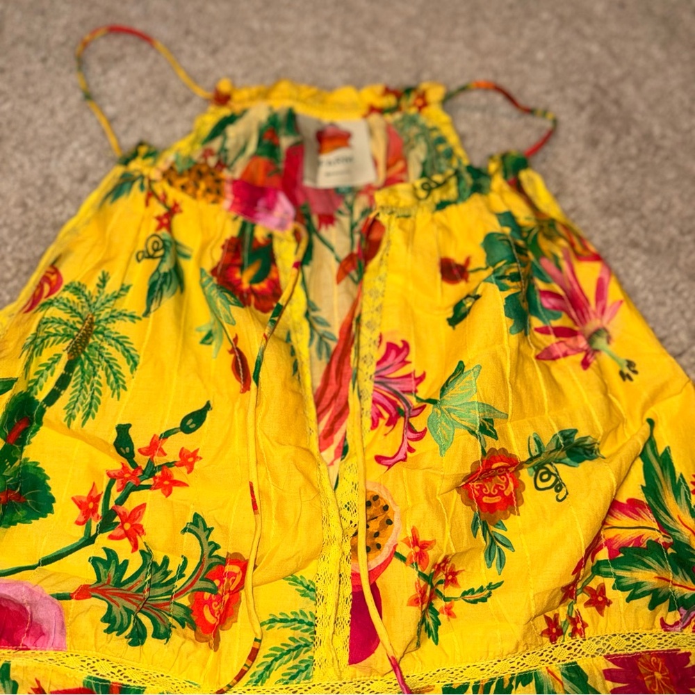 FARM Rio Yellow Floral Tank Top - Picture 2 of 5